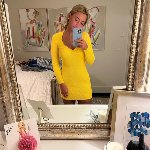 Zara | Dresses | Yellow Backless Mini Dress